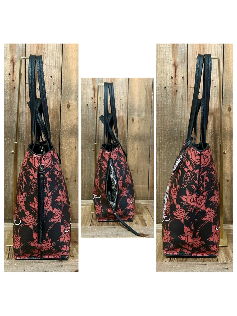 Ed Hardy. Skull and Roses Tote Bag with Free Bag Scarf & Dust Bag. - Picture 11 of 16